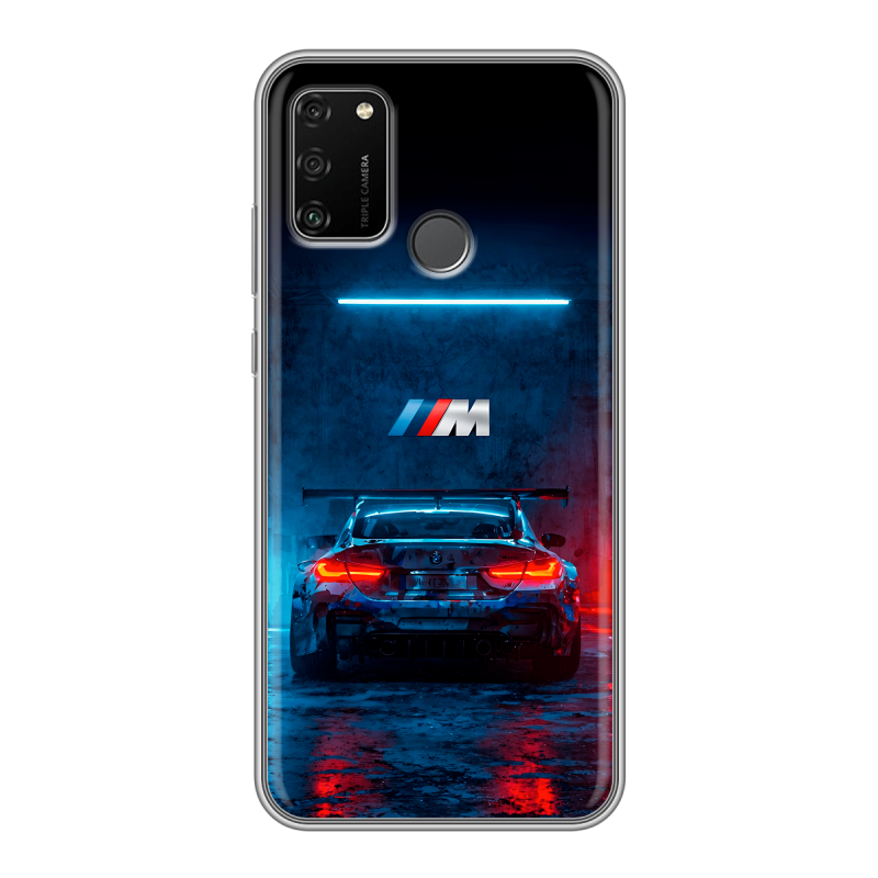 Силиконовый противоударный чехол на Huawei Honor 9A с принтом BMW БМВ Силиконовый противоударный чехол на Huawei Honor 9A с принтом BMW БМВ