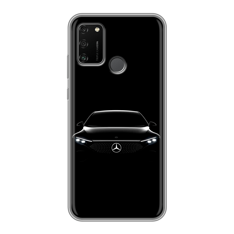 Силиконовый чехол на Huawei Honor 9A с принтом Mercedes Мерседес Силиконовый чехол на Huawei Honor 9A с принтом Mercedes Мерседес