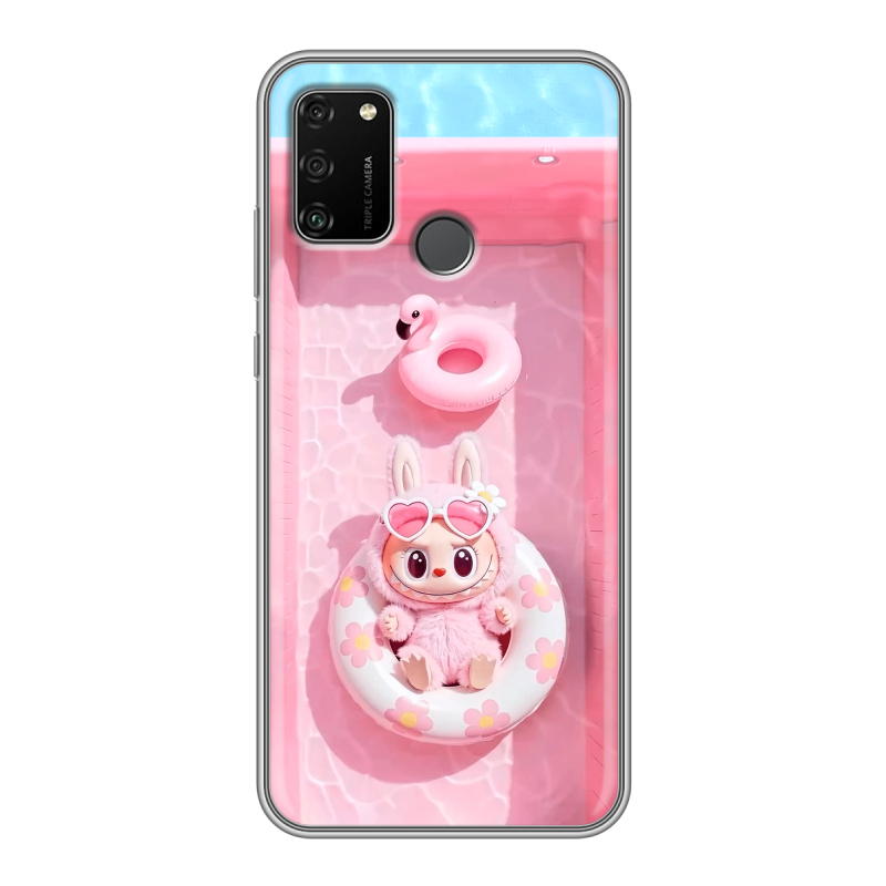 Силиконовый чехол на Huawei Honor 9A с принтом Labubu Лабубу Силиконовый чехол на Huawei Honor 9A с принтом Labubu Лабубу