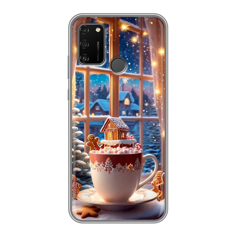Силиконовый чехол на Huawei Honor 9A с принтом Новый год Силиконовый чехол на Huawei Honor 9A с принтом Новый год