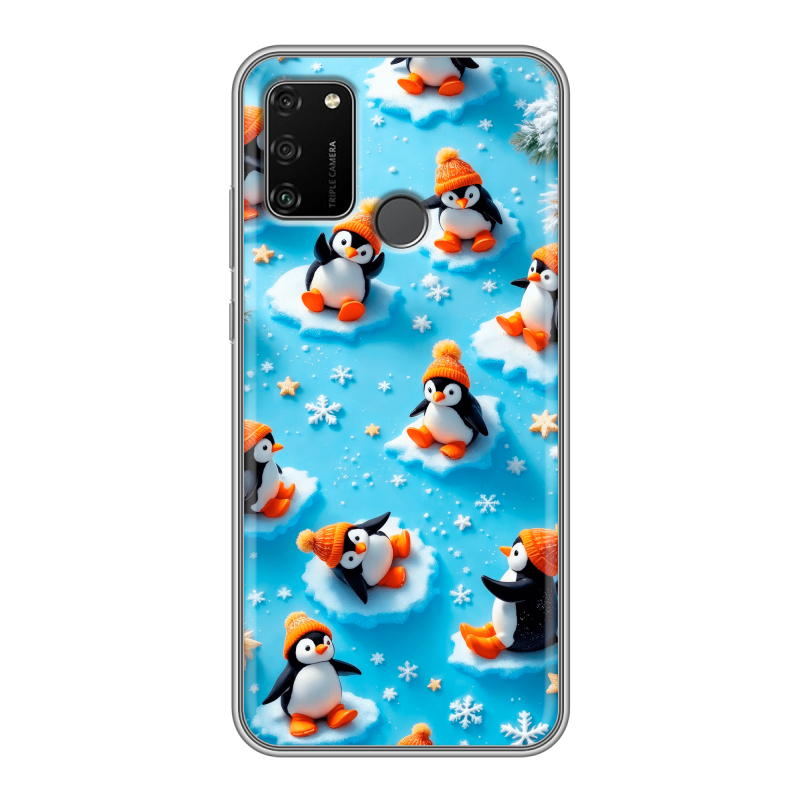Силиконовый чехол на Huawei Honor 9A с принтом Новый год Силиконовый чехол на Huawei Honor 9A с принтом Новый год