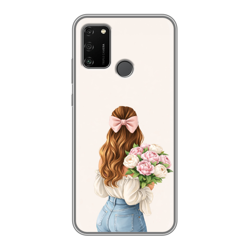 Силиконовый чехол на Huawei Honor 9A с принтом женский Силиконовый чехол на Huawei Honor 9A с принтом женский