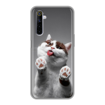 Силиконовый противоударный чехол на Realme 6 с принтом Коты Силиконовый противоударный чехол на Realme 6 с принтом Коты