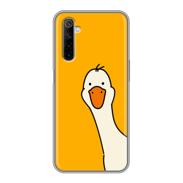 Силиконовый противоударный чехол на Realme 6 с принтом Утка Силиконовый противоударный чехол на Realme 6 с принтом Утка
