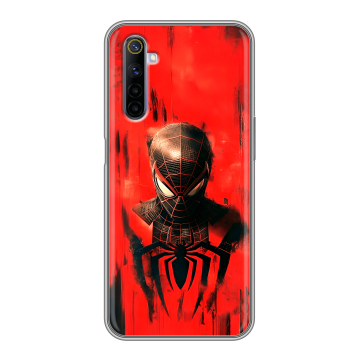 Силиконовый противоударный чехол на Realme 6 с принтом человек паук spiderman Силиконовый противоударный чехол на Realme 6 с принтом человек паук spiderman