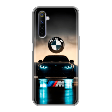 Силиконовый противоударный чехол на Realme 6 с принтом БМВ BMW