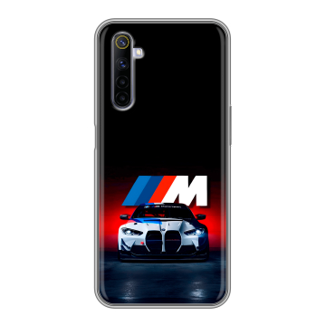 Силиконовый противоударный чехол на Realme 6 с принтом БМВ BMW