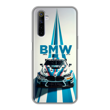 Силиконовый противоударный чехол на Realme 6 с принтом БМВ BMW