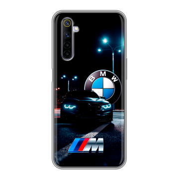 Силиконовый противоударный чехол на Realme 6 с принтом БМВ BMW