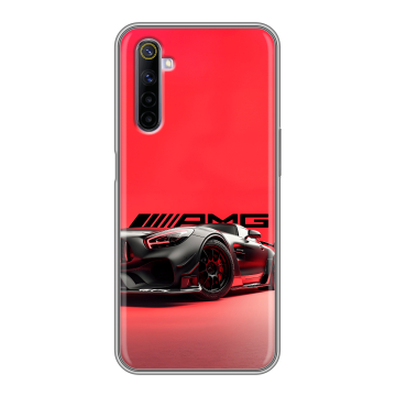 Силиконовый противоударный чехол на Realme 6 с принтом Мерседес Mercedes AMG
