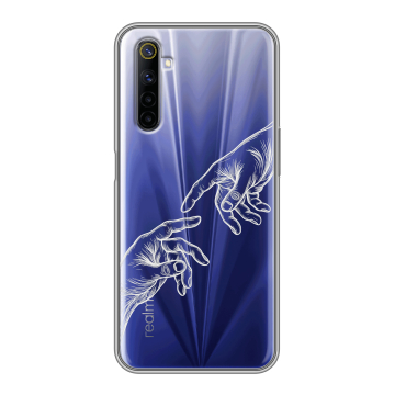 Силиконовый противоударный чехол на Realme 6 с принтом Сотворение мира