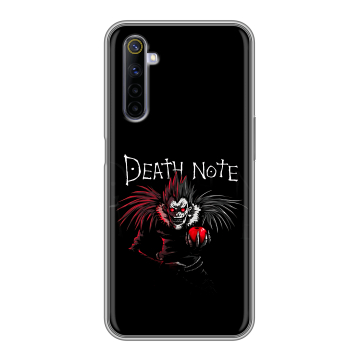 Силиконовый противоударный чехол на Realme 6 с принтом Death note Тетрадь смерти Силиконовый противоударный чехол на Realme 6 с принтом Death note Тетрадь смерти