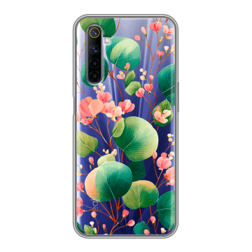 Силиконовый противоударный чехол на Realme 6 с принтом женский