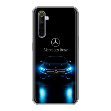 Силиконовый противоударный чехол на Realme 6 с принтом Mercedes Мерседес