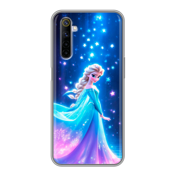Силиконовый противоударный чехол на Realme 6 с принтом Холодное сердце Frozen Силиконовый противоударный чехол на Realme 6 с принтом Холодное сердце Frozen