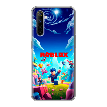 Силиконовый противоударный чехол на Realme 6 с принтом Roblox Роблокс Силиконовый противоударный чехол на Realme 6 с принтом Roblox Роблокс