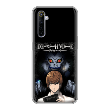 Силиконовый противоударный чехол на Realme 6 с принтом Death note Тетрадь смерти