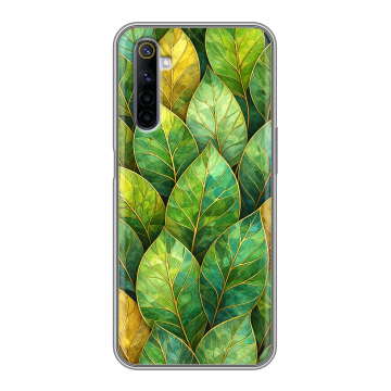 Силиконовый противоударный чехол на Realme 6 с принтом женский