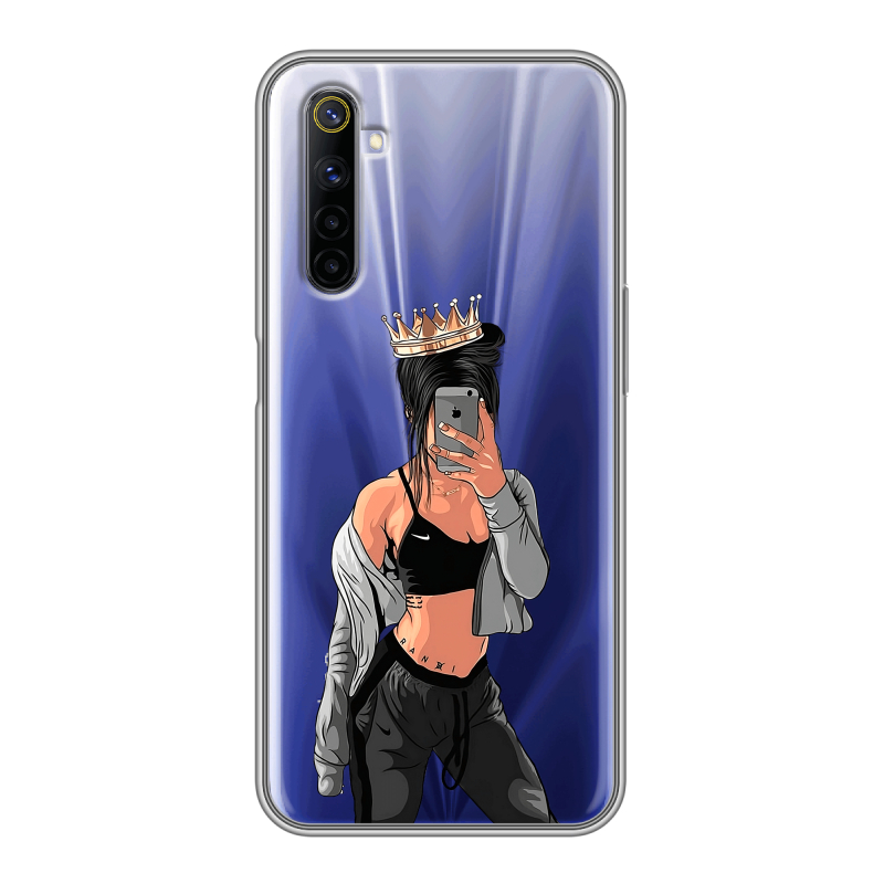 Силиконовый противоударный чехол на Realme 6 с принтом Женские принты Силиконовый противоударный чехол на Realme 6 с принтом Женские принты