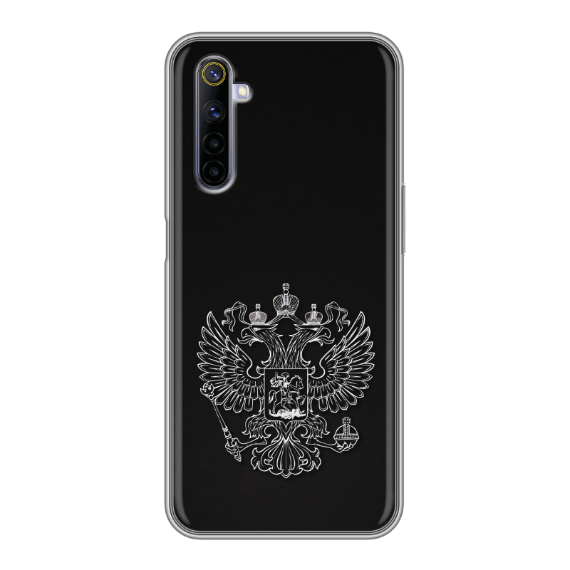 Силиконовый противоударный чехол на Realme 6 с принтом Герб России Силиконовый противоударный чехол на Realme 6 с принтом Герб России