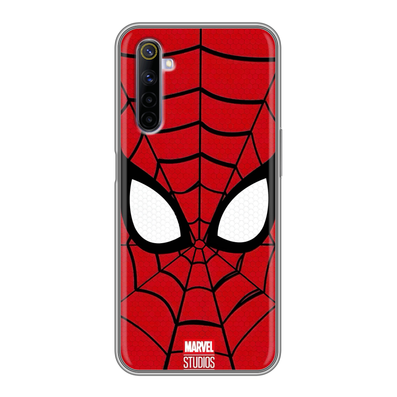Силиконовый противоударный чехол на Realme 6 с принтом человек паук spiderman Силиконовый противоударный чехол на Realme 6 с принтом человек паук spiderman