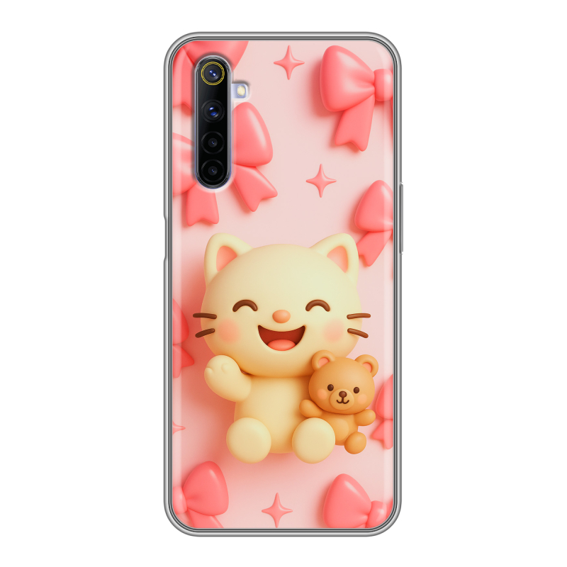 Силиконовый противоударный чехол на Realme 6 с принтом для девочек Силиконовый противоударный чехол на Realme 6 с принтом для девочек