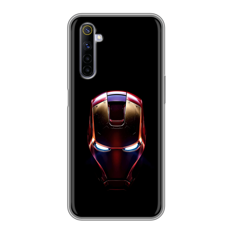 Силиконовый противоударный чехол на Realme 6 с принтом IronMan Железный человек Силиконовый противоударный чехол на Realme 6 с принтом IronMan Железный человек