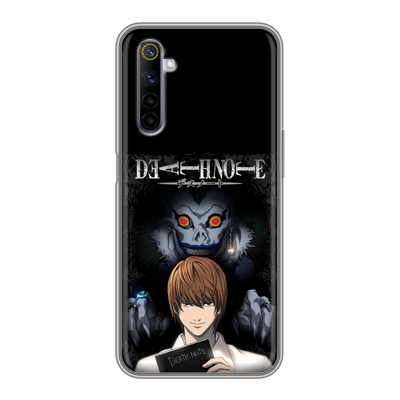 Силиконовый противоударный чехол на Realme 6 с принтом Death note Тетрадь смерти Силиконовый противоударный чехол на Realme 6 с принтом Death note Тетрадь смерти
