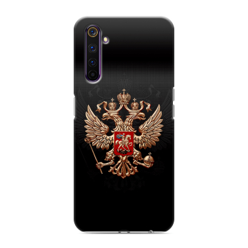 Силиконовый противоударный чехол на Realme 6 Pro с принтом Герб России Силиконовый противоударный чехол на Realme 6 Pro с принтом Герб России