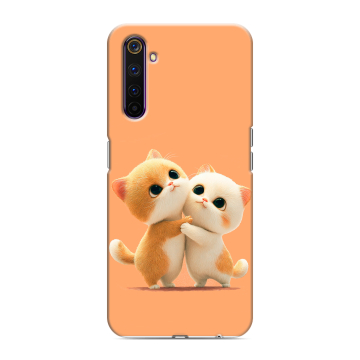 Силиконовый противоударный чехол на Realme 6 Pro с принтом Милые котики Силиконовый противоударный чехол на Realme 6 Pro с принтом Милые котики