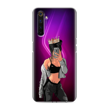 Силиконовый противоударный чехол на Realme 6 Pro с принтом Женские принты Силиконовый противоударный чехол на Realme 6 Pro с принтом Женские принты