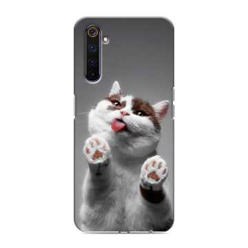 Силиконовый противоударный чехол на Realme 6 Pro с принтом Коты Силиконовый противоударный чехол на Realme 6 Pro с принтом Коты