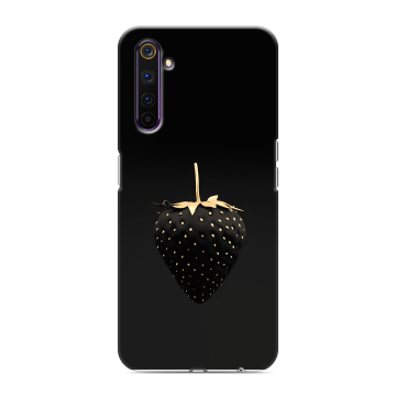 Силиконовый противоударный чехол на Realme 6 Pro с принтом Черная клубника Силиконовый противоударный чехол на Realme 6 Pro с принтом Черная клубника
