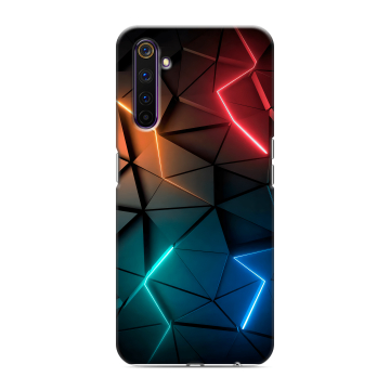 Силиконовый противоударный чехол на Realme 6 Pro с принтом Абстракция неон Силиконовый противоударный чехол на Realme 6 Pro с принтом Абстракция неон