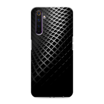 Силиконовый противоударный чехол на Realme 6 Pro с принтом Текстура металла