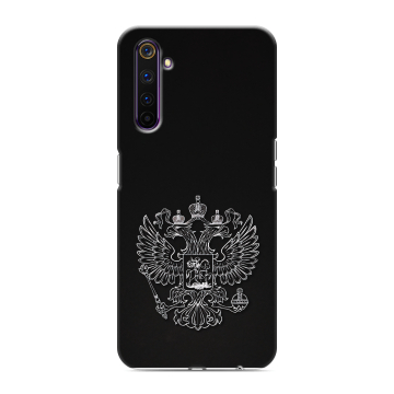Силиконовый противоударный чехол на Realme 6 Pro с принтом Герб России