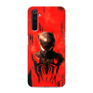 Силиконовый противоударный чехол на Realme 6 Pro с принтом человек паук spiderman