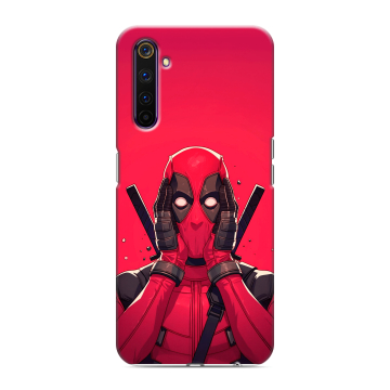 Силиконовый противоударный чехол на Realme 6 Pro с принтом Дедпул Deadpool