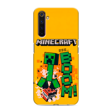 Силиконовый противоударный чехол на Realme 6 Pro с принтом Майнкрафт Minecraft Силиконовый противоударный чехол на Realme 6 Pro с принтом Майнкрафт Minecraft