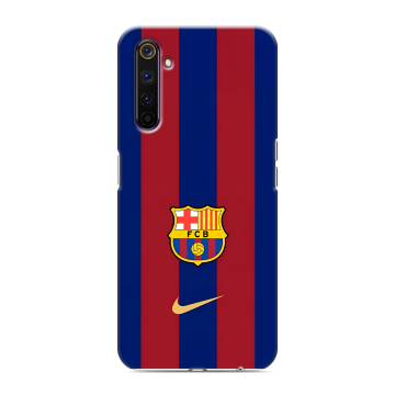 Силиконовый противоударный чехол на Realme 6 Pro с принтом Барселона Barcelona