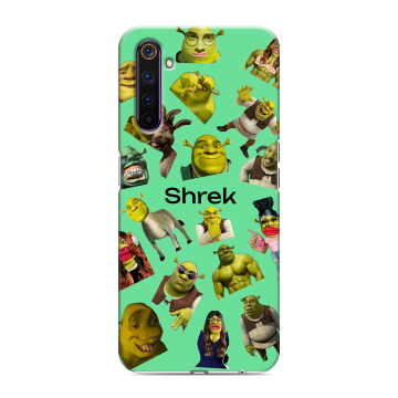 Силиконовый противоударный чехол на Realme 6 Pro с принтом Шрек Shrek