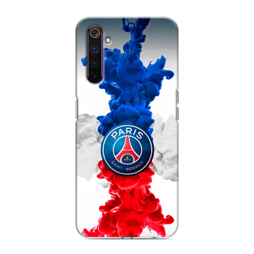 Силиконовый противоударный чехол на Realme 6 Pro с принтом PSG ПСЖ