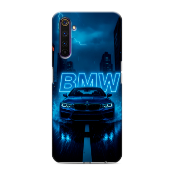 Силиконовый противоударный чехол на Realme 6 Pro с принтом BMW БМВ