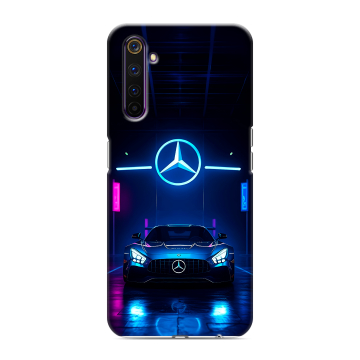 Силиконовый противоударный чехол на Realme 6 Pro с принтом Mercedes Мерседес