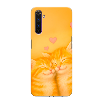 Силиконовый противоударный чехол на Realme 6 Pro с принтом Милые котята Силиконовый противоударный чехол на Realme 6 Pro с принтом Милые котята