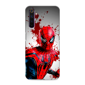 Силиконовый противоударный чехол на Realme 6 Pro с принтом Spiderman Человек паук Силиконовый противоударный чехол на Realme 6 Pro с принтом Spiderman Человек паук