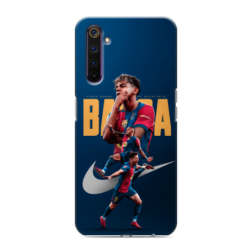 Силиконовый противоударный чехол на Realme 6 Pro с принтом Барселона Barca Yamal 