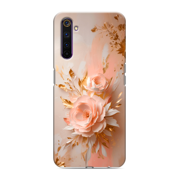 Силиконовый противоударный чехол на Realme 6 Pro с принтом женский