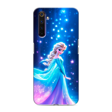 Силиконовый противоударный чехол на Realme 6 Pro с принтом Холодное сердце Frozen