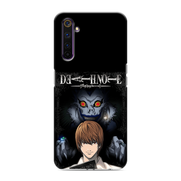 Силиконовый противоударный чехол на Realme 6 Pro с принтом Death note Тетрадь смерти